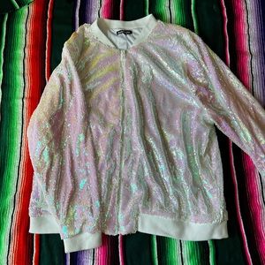 Stylish sequin jacket plus size